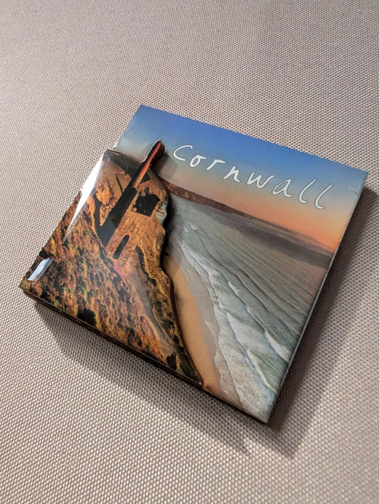 Cornwall Coast Fridge Magnet (2 Layer)