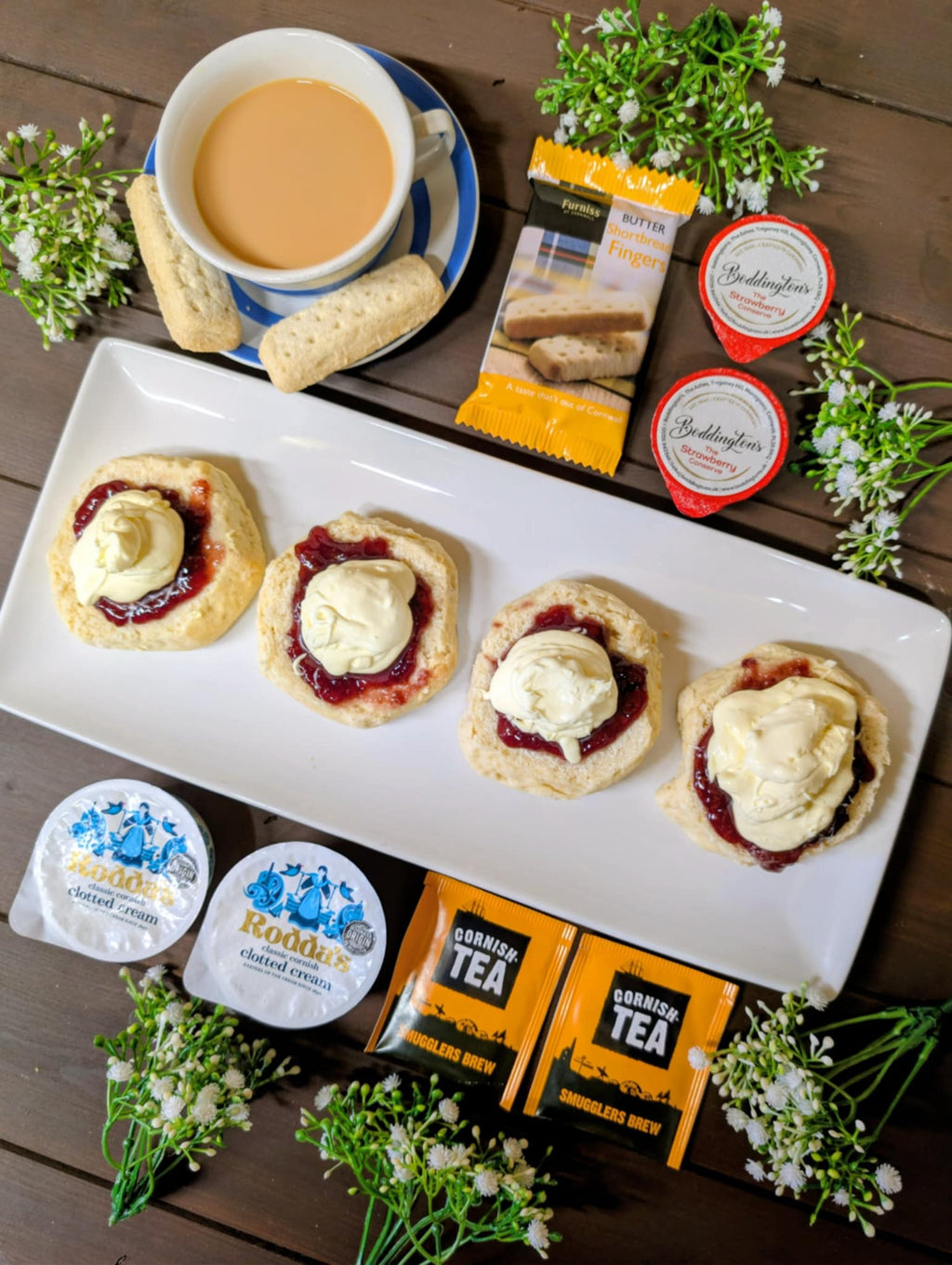 Cornish Cream Tea Hamper for Two