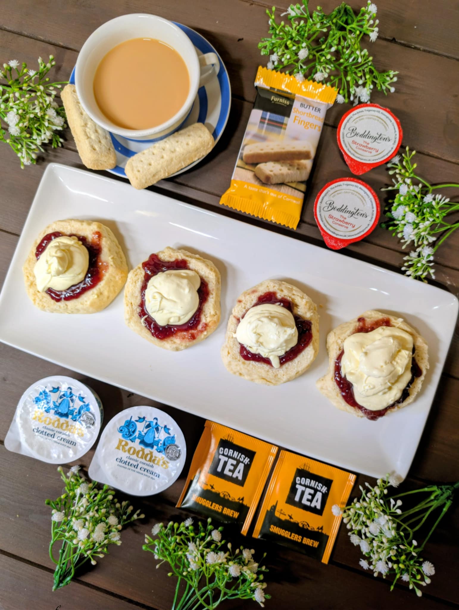 Cornish Cream Tea Hamper for Two