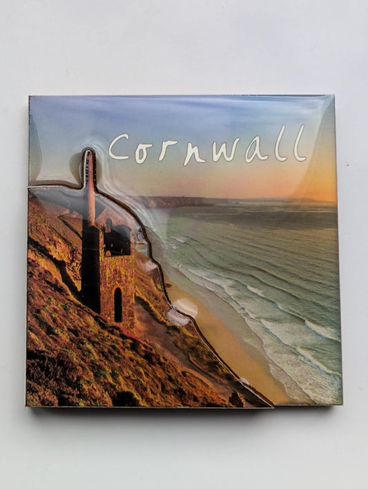Cornwall Coast Fridge Magnet (2 Layer)